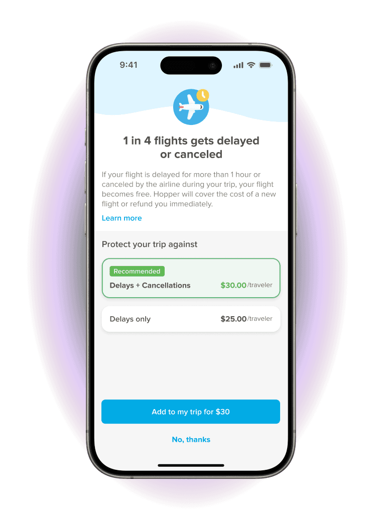 Final winning design: Delays + Cancellations preselected at $30