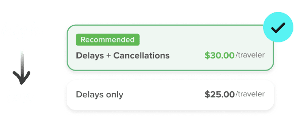 High-to-low price ordering with checkmark